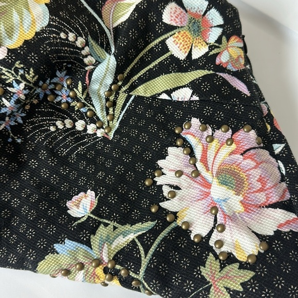 Anthropologie Maeve Ashbury Black Floral Studded One Shoulder Dress 6 NWT - Picture 7 of 8